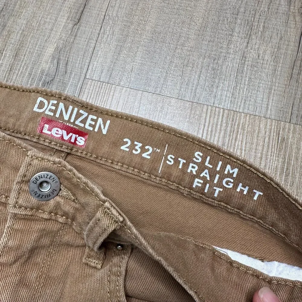 Levi's Strauss & Co. Denizen 232 Slim Straight Fit Men's 34x30 Brown Jeans
